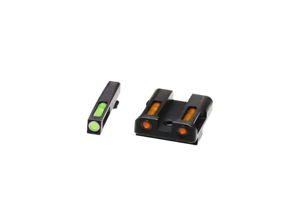 Hiviz Optics|fiber Optic Sights Hiviz Litewave H3 Sight Orange/green Litepipe/white Front Ring Fits Glock Models