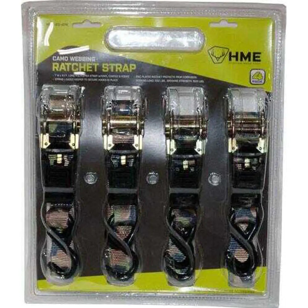 Hme Products Ratchet Strap 1’’x8 Camo 4-pack Md: Hmers4pk - Rs4pk