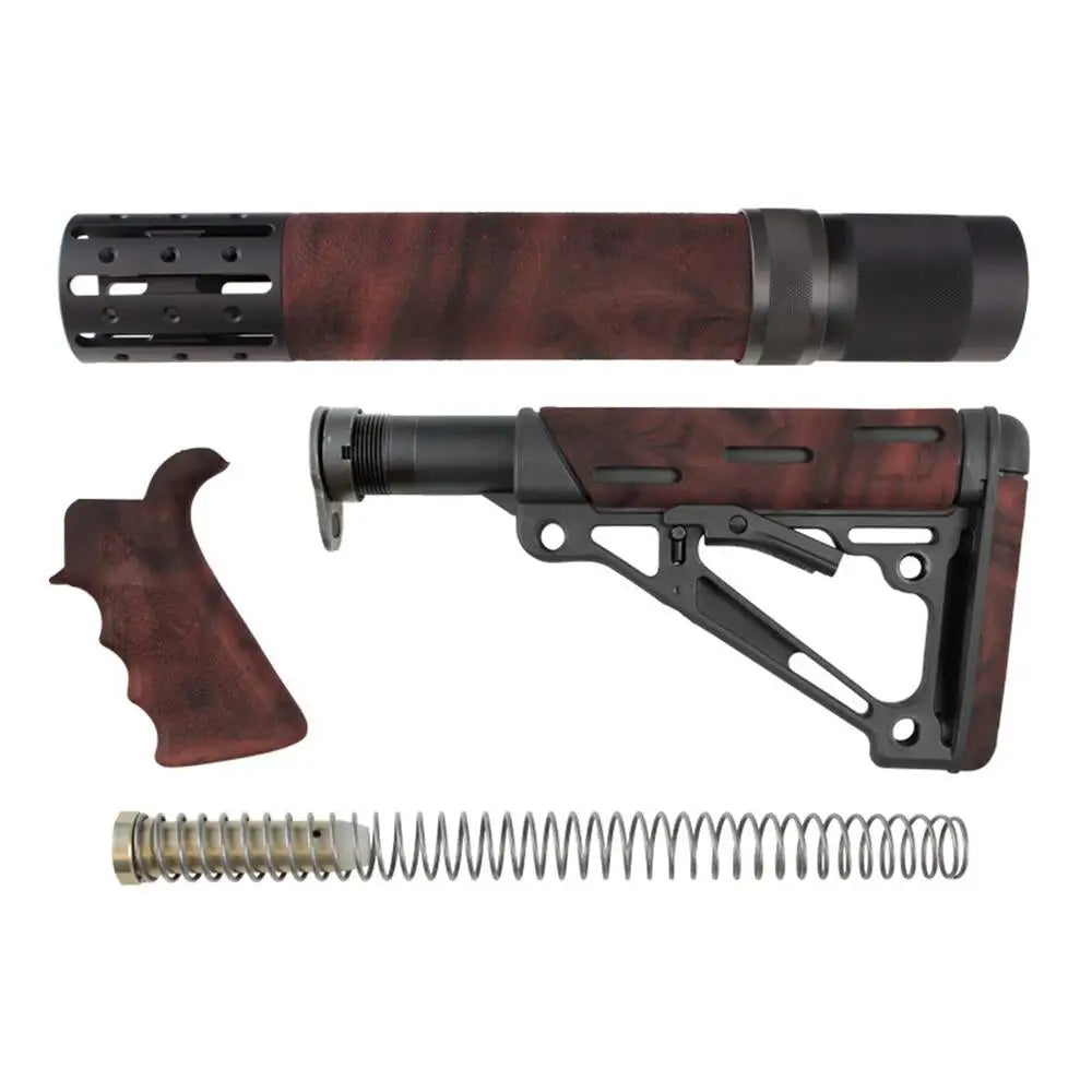 Hogue Chassis & Stocks Ar-15/m-16 Kit Overmolded Grip/forend/collapsible Buttstock Red Lava Buy at Faith and Freedom