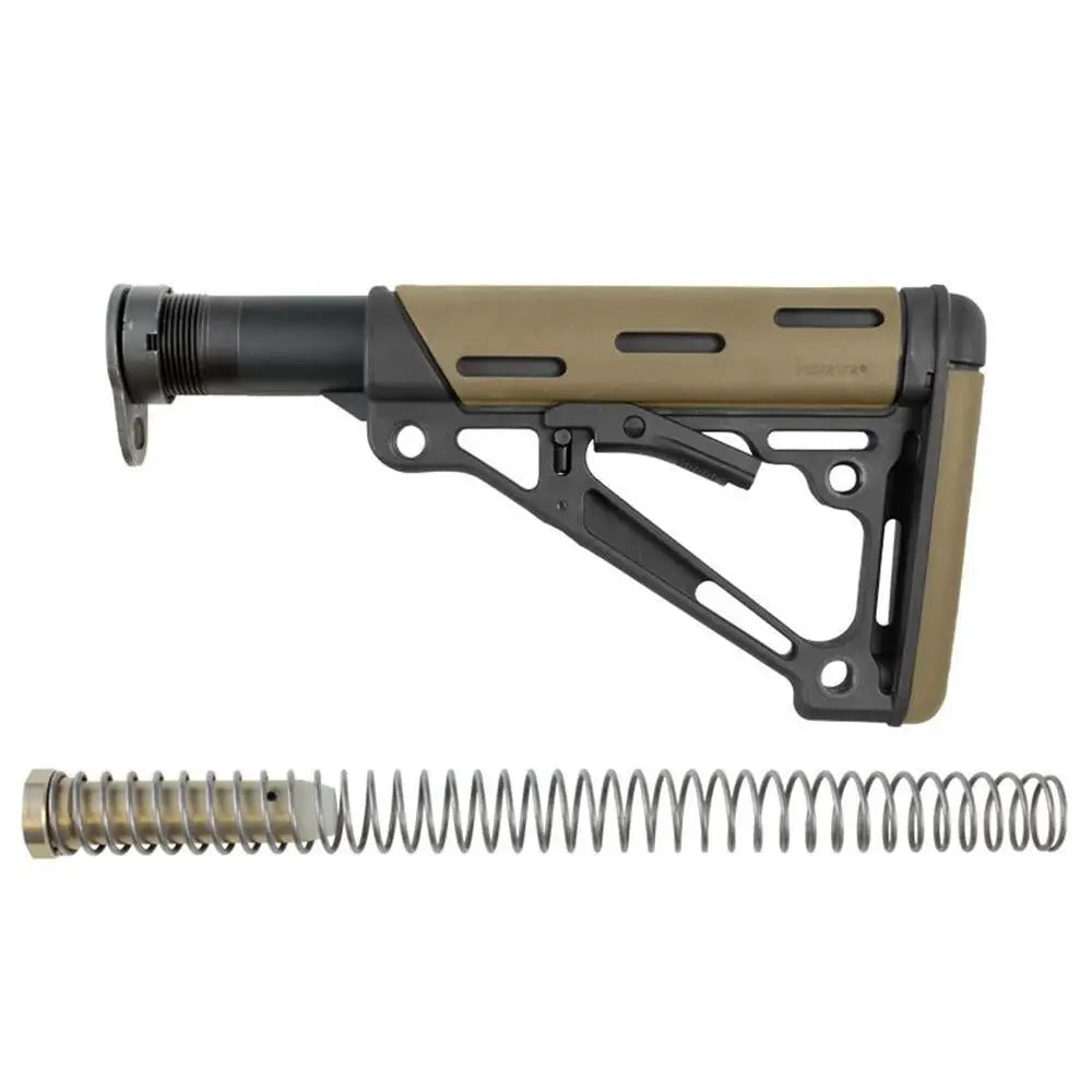 Hogue Chassis & Stocks Ar-15/m-16 Om Collapsible Buttstock Assembly with Buffer Tube and Hardware-desert Tan Rubber Buy