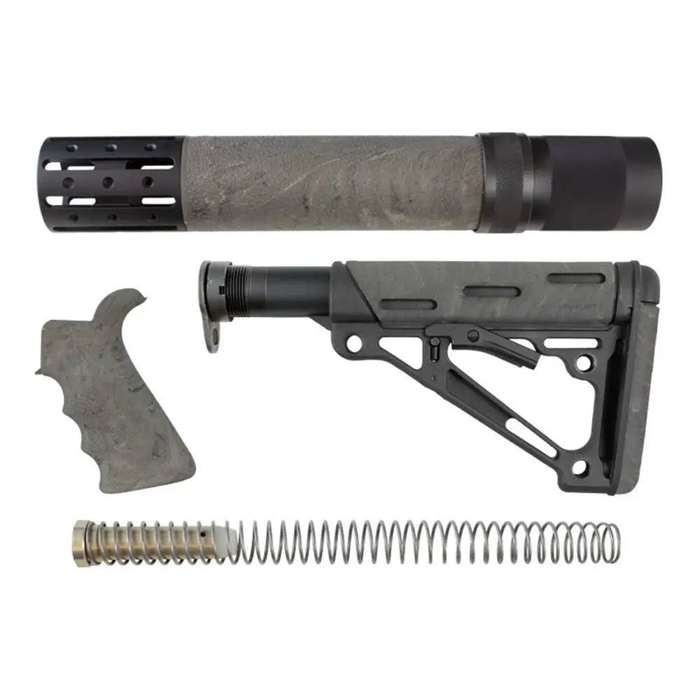 Hogue Chassis & Stocks Ar-15/m16 Kit Overmolded Beavertail Grip and Collapsible Buttstock for Mil-spec Buffer Tube
