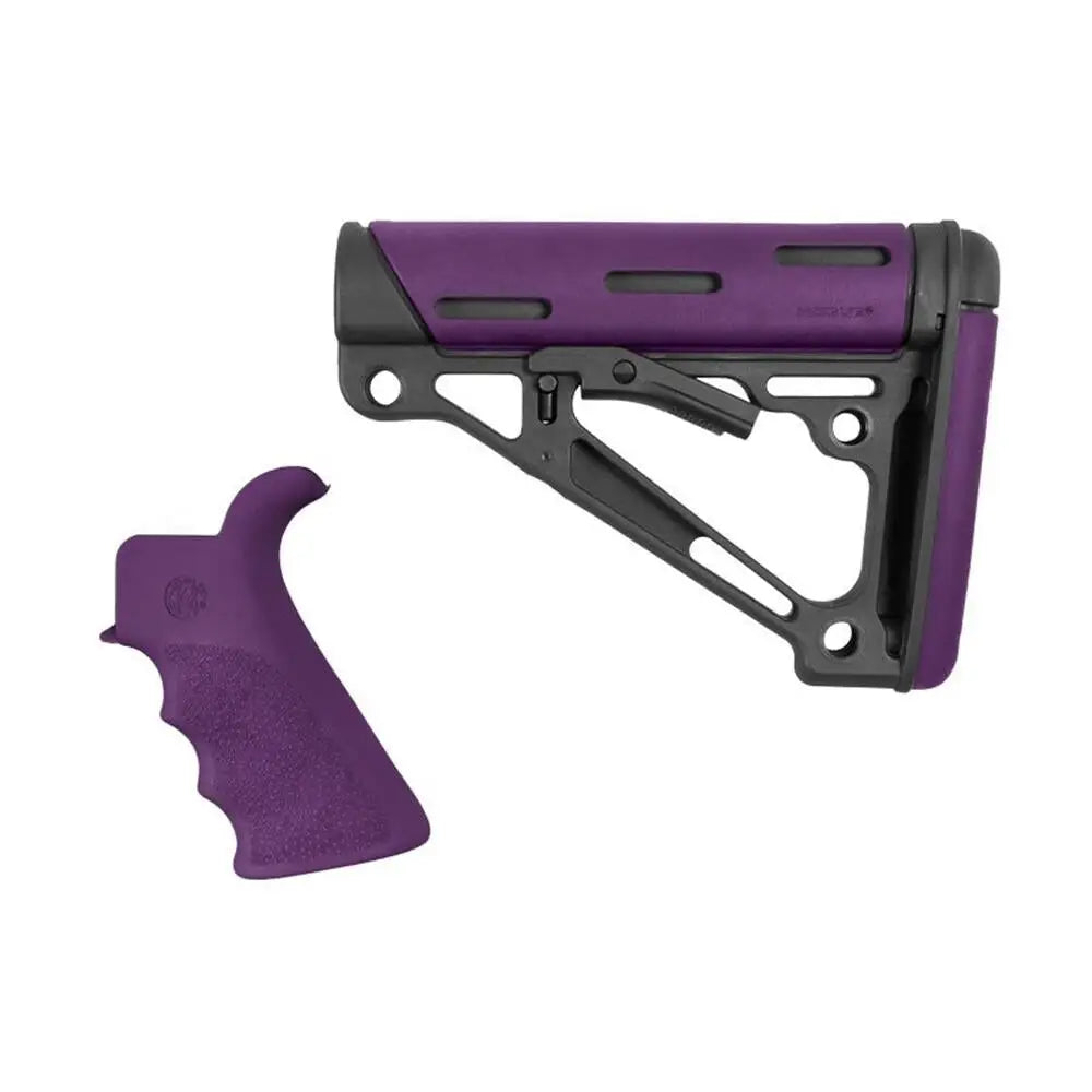 Hogue Chassis & Stocks Ar-15/m16 Kit Overmolded Beavertail Grip and Collapsible Buttstock for Mil-spec Buffer Tube