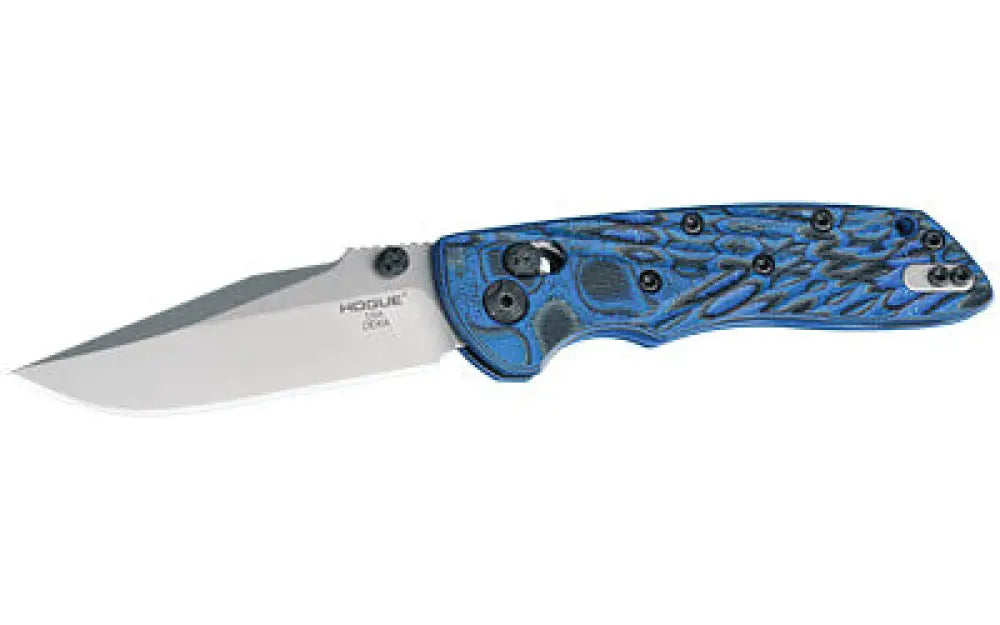 Hogue Deka 3.25’’ Clp Tmb G10 Blu Lv Buy at Faith and Freedom Outdoors - Folding Knives