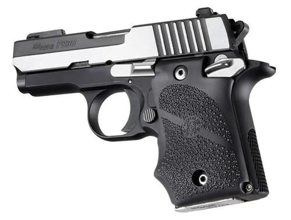 Hogue Grips Ambi Safety Rubber Grip with Finger Grooves for Sig Sauer P938 Black Buy at Faith and Freedom Outdoors