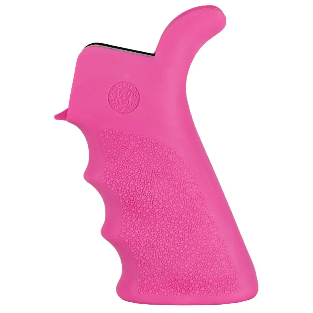 Hogue Grips Ar-15/m-16 Rubber Beavertail Grip with Finger Grooves-pink Buy at Faith and Freedom Outdoors