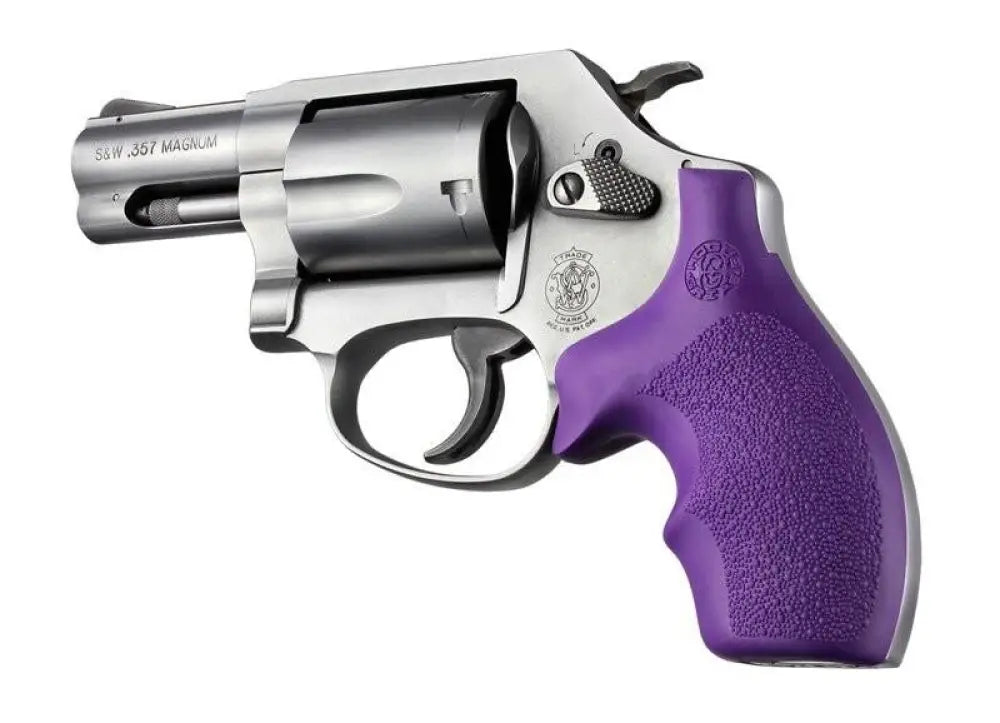 Hogue Grips Bantam Style Grip for S&w j Frames- Rubber Round Butt Purple Buy at Faith and Freedom Outdoors