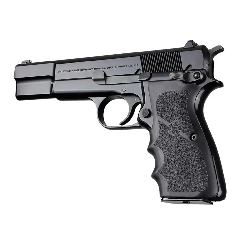 Hogue Grips Browning Hi-power Rubber with Finger Grooves Buy at Faith and Freedom Outdoors