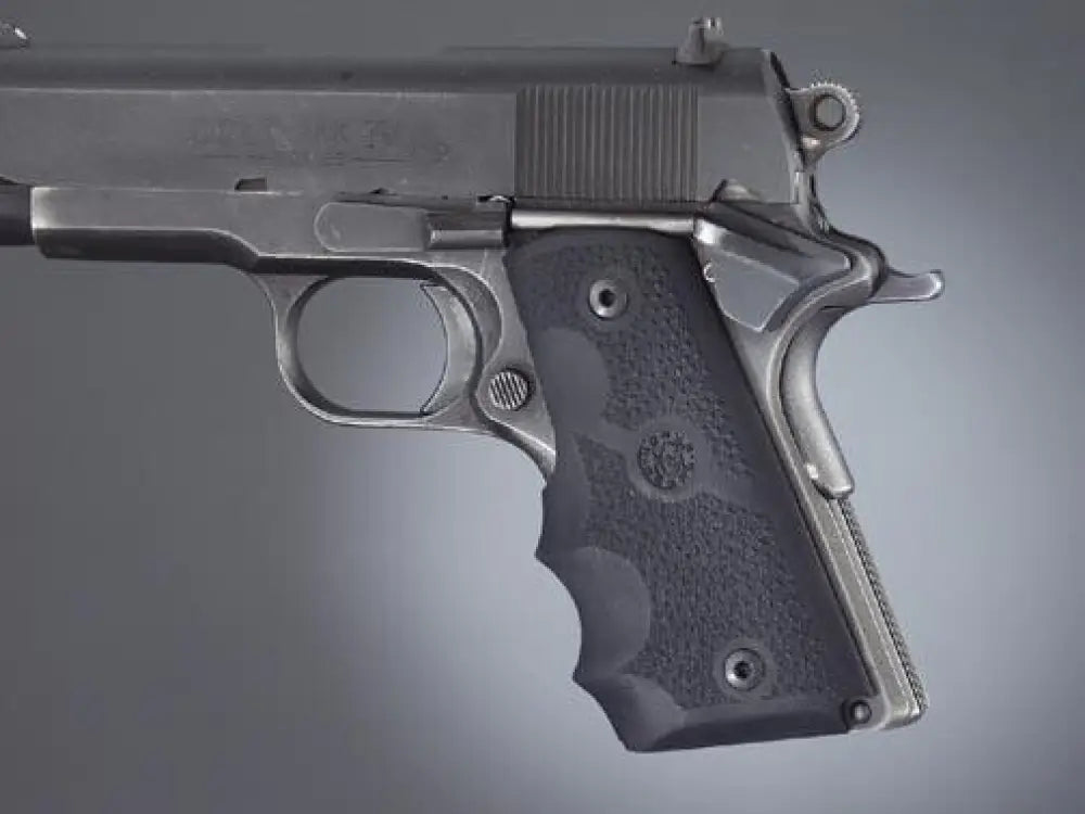 Hogue Grips Colt Officer Rubber with Finger Grooves Black Buy at Faith and Freedom Outdoors