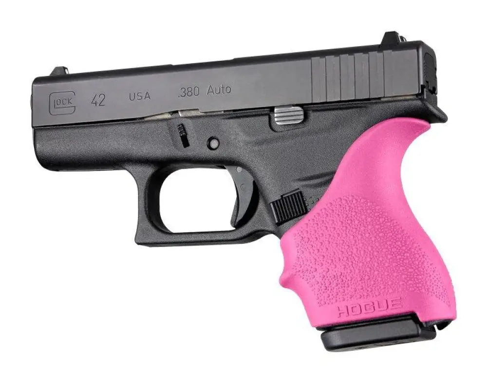 Hogue Grips Handall Beaver Tail Grip Sleeve Glock 42 43 Pink Buy at Faith and Freedom Outdoors