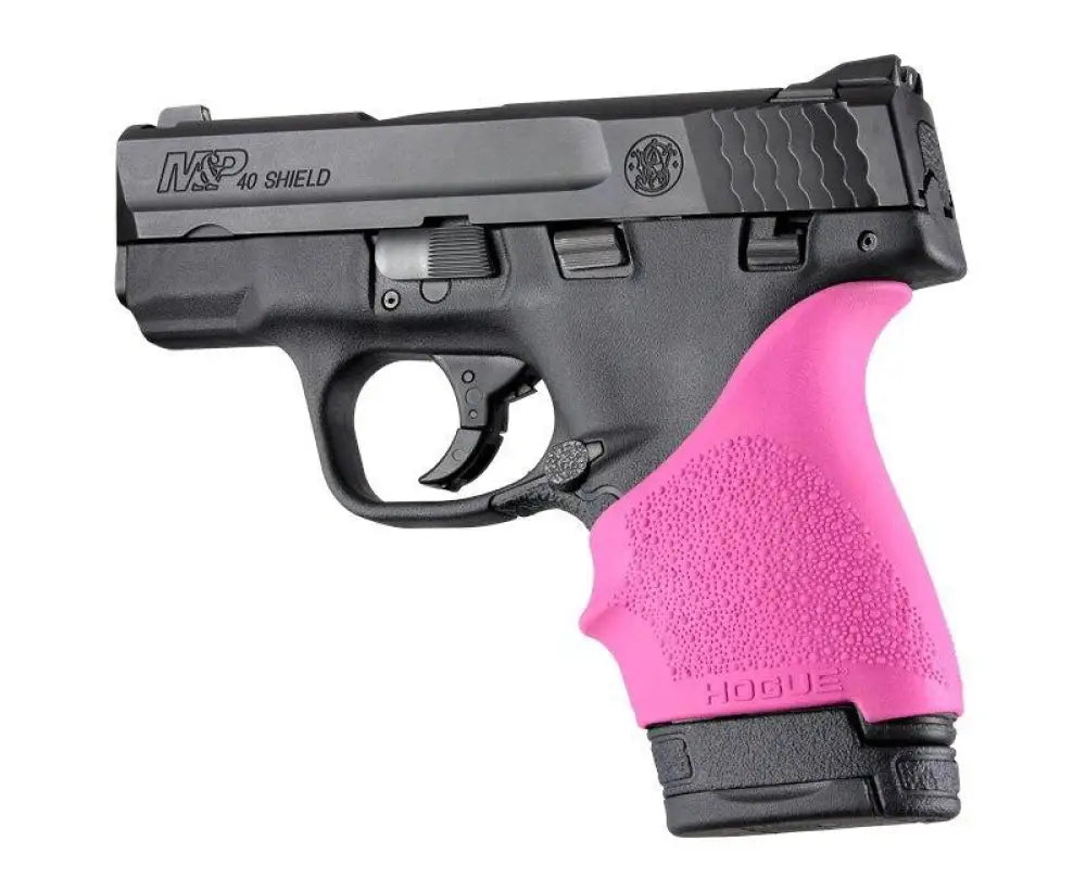 Hogue Grips Handall Beaver Tail Grip Sleeve S&w M&p Shield Ruger Lc9 Glock 26/27 Pink Buy at Faith and Freedom Outdoors