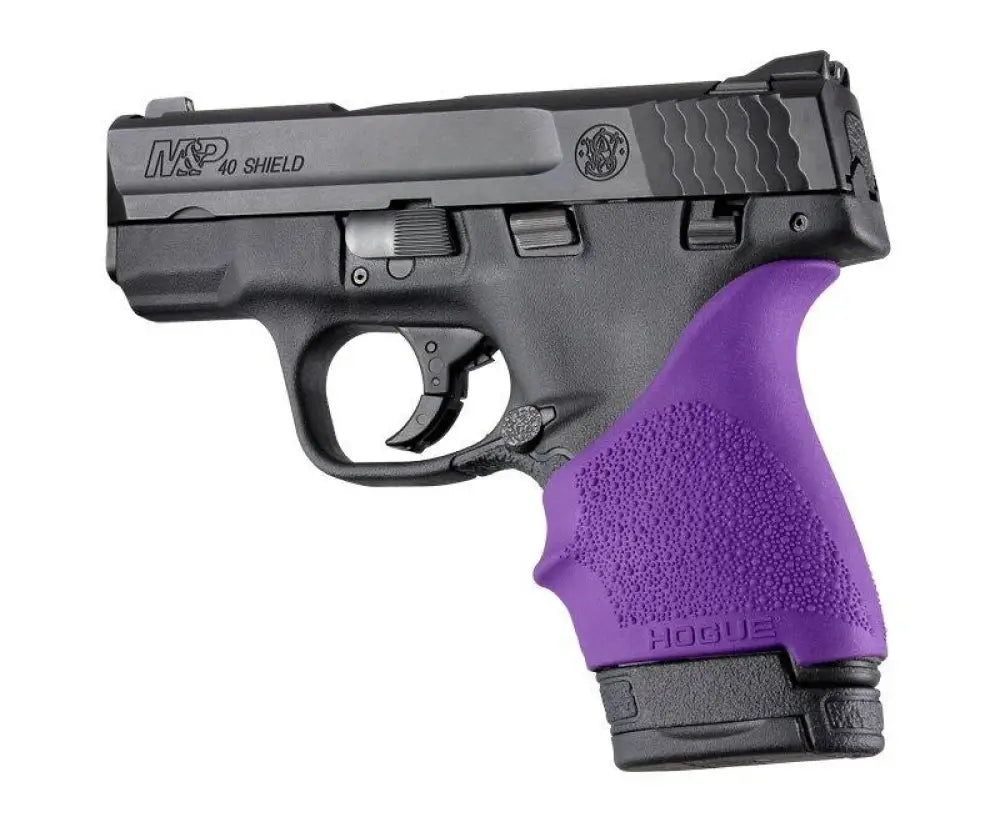 Hogue Grips Handall Beaver Tail Grip Sleeve S&w M&p Shield Ruger Lc9 Glock 26/27 Purple Buy at Faith and Freedom