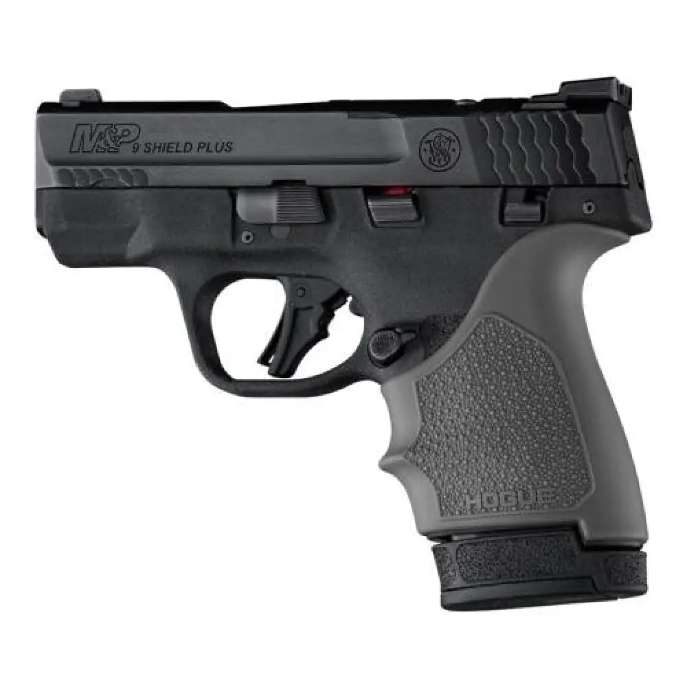 Hogue Grips Handall Beaver Tail Handgun Grip Sleeve S&w M&p 9 Shield Plus Slate Grey Buy at Faith and Freedom Outdoors