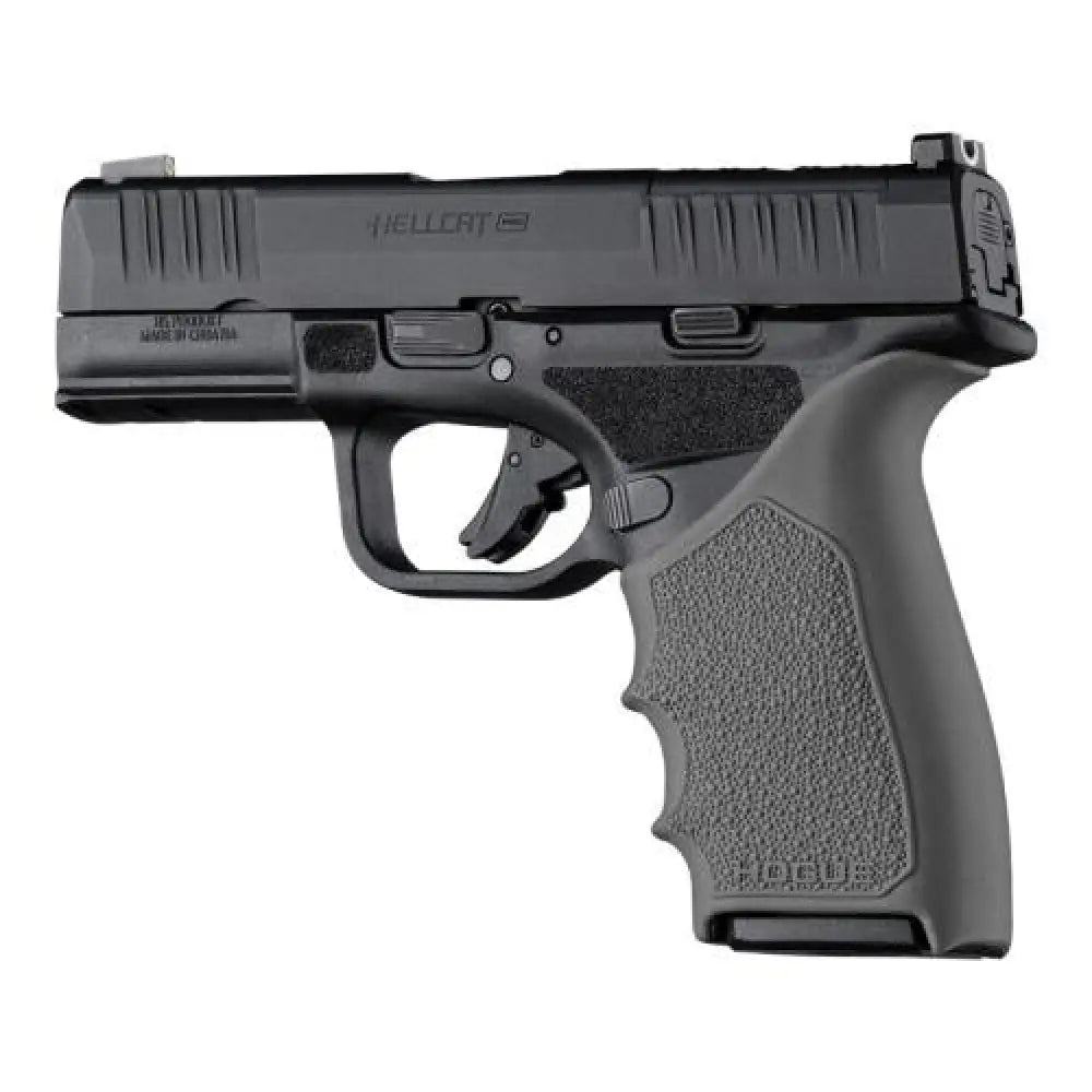 Hogue Grips Handall Beaver Tail Handgun Grip Sleeve Springfield Armory Hellcat Pro Slate Grey Buy at Faith and Freedom