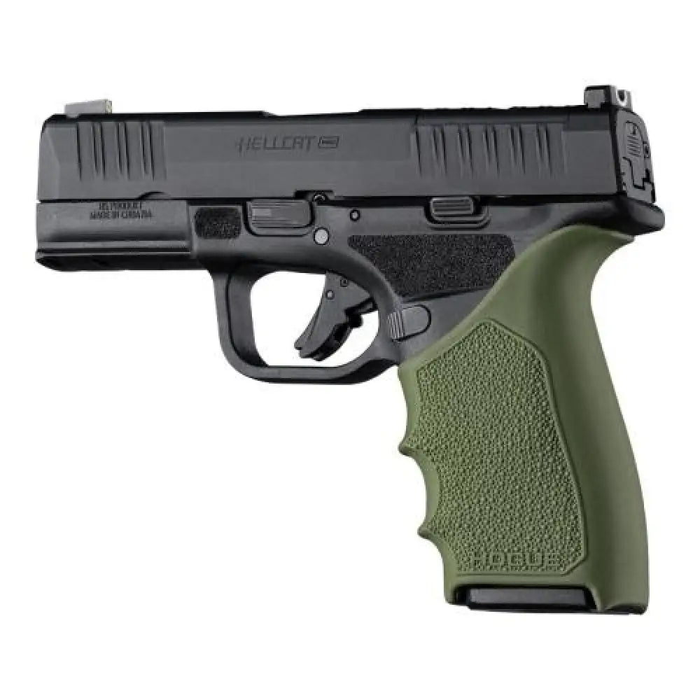 Hogue Grips Handall Beaver Tail Handgun Grip Sleeve Springfield Armory Hellcat Pro Od Green Buy at Faith and Freedom