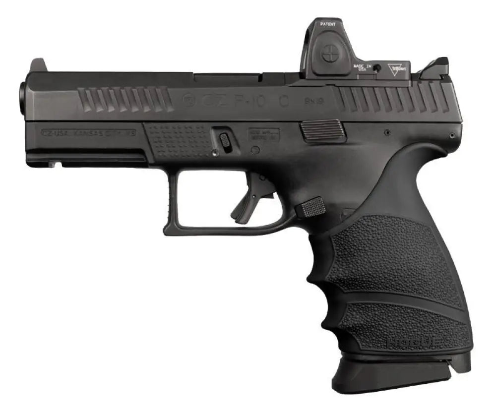 Hogue Grips Handall Beavertail Grip Sleeve Cz P-10 Compact 9mm - Black Buy at Faith and Freedom Outdoors