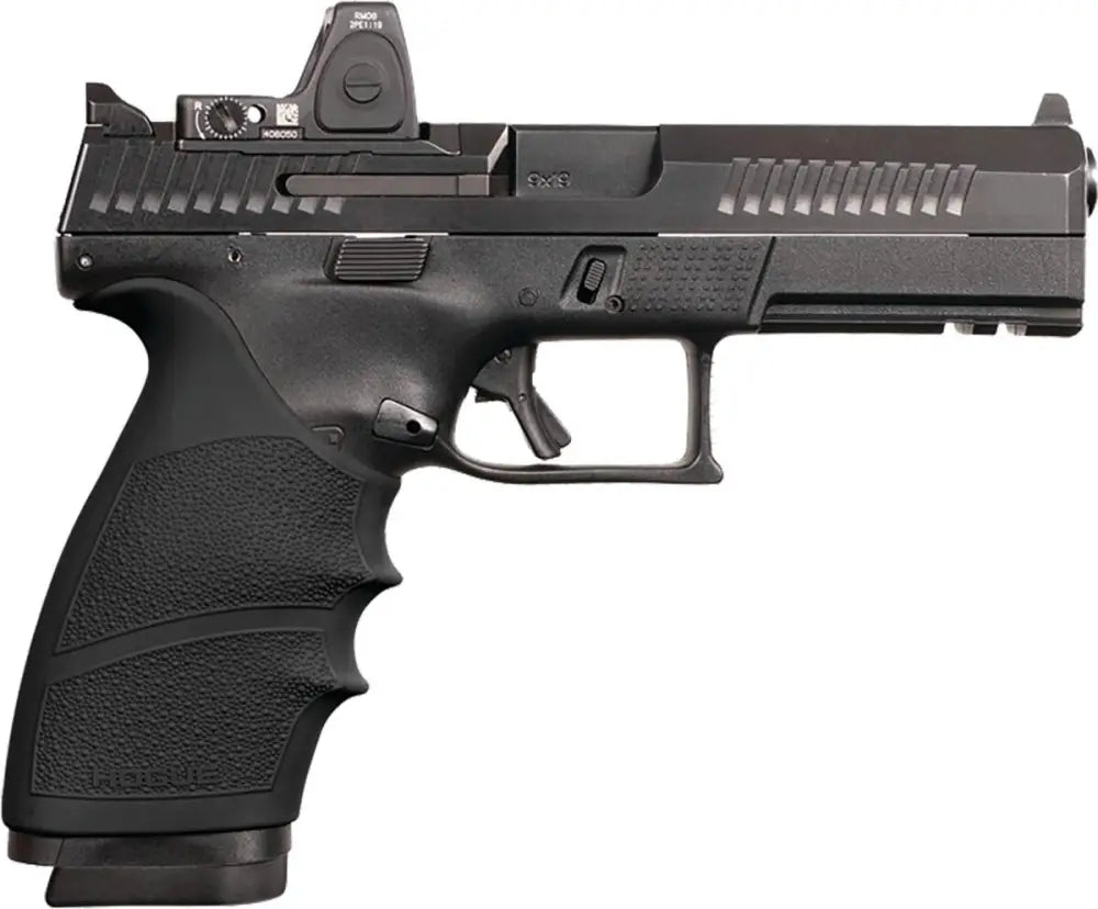 Hogue Grips Handall Beavertail Grip Sleeve Cz P-10 Full Size 9mm - Black Buy at Faith and Freedom Outdoors