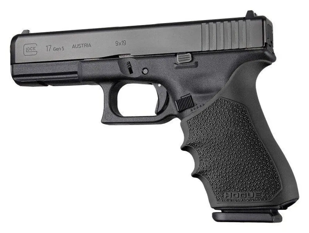 Hogue Grips Handall Beavertail Grip Sleeve Glock 17 Gen 1-2-5 Black Buy at Faith and Freedom Outdoors