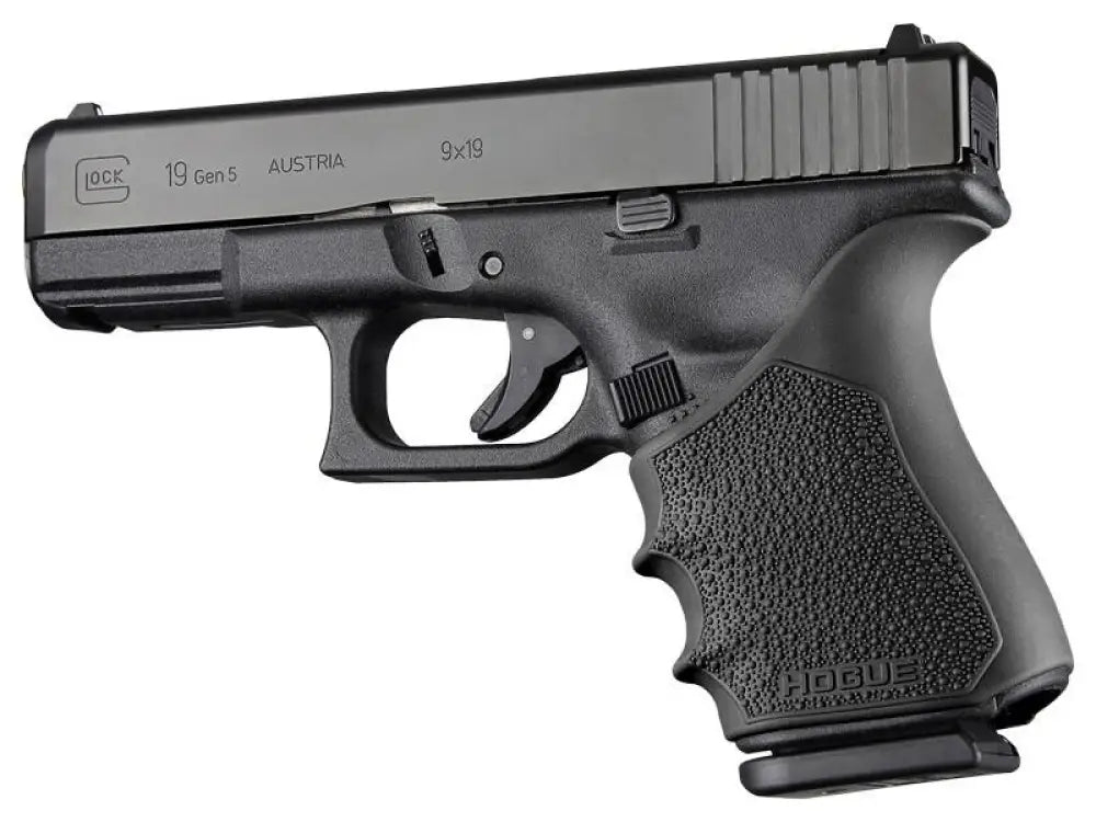 Hogue Grips Handall Beavertail Grip Sleeve Glock 19 23 32 38 Gen 1-2-5 Black Buy at Faith and Freedom Outdoors