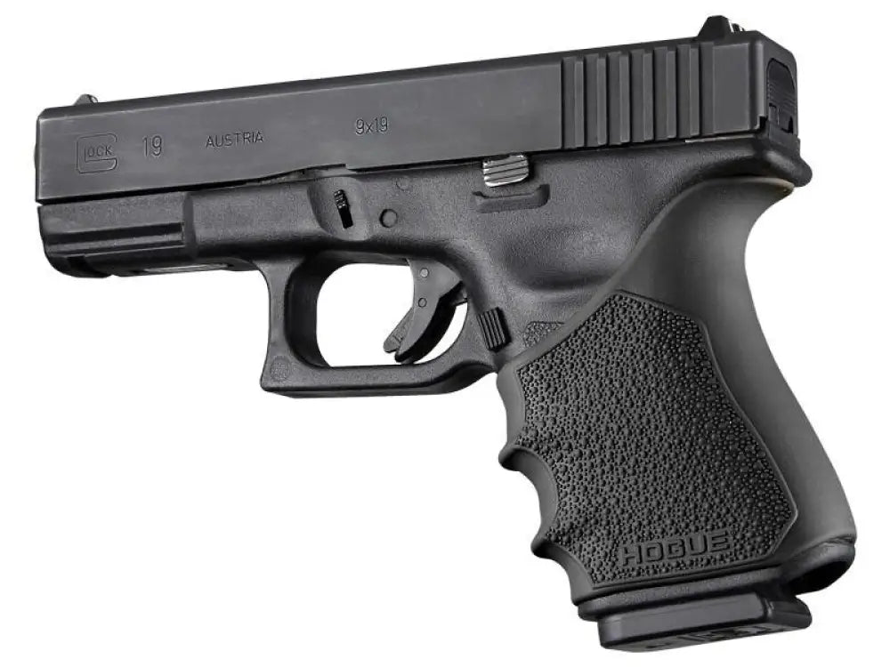 Hogue Grips Handall Beavertail Grip Sleeve Glock 19 23 32 38 Gen 3-4 Black Buy at Faith and Freedom Outdoors