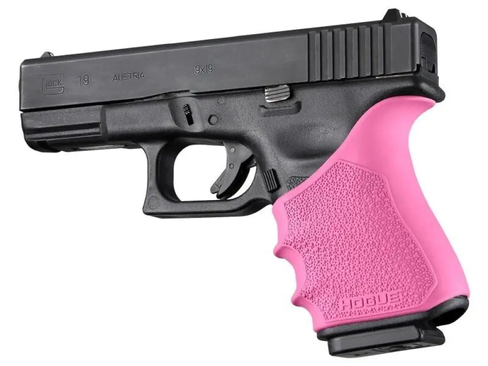 Hogue Grips Handall Beavertail Grip Sleeve Glock 19 23 32 38 Gen 3-4 Pink Buy at Faith and Freedom Outdoors