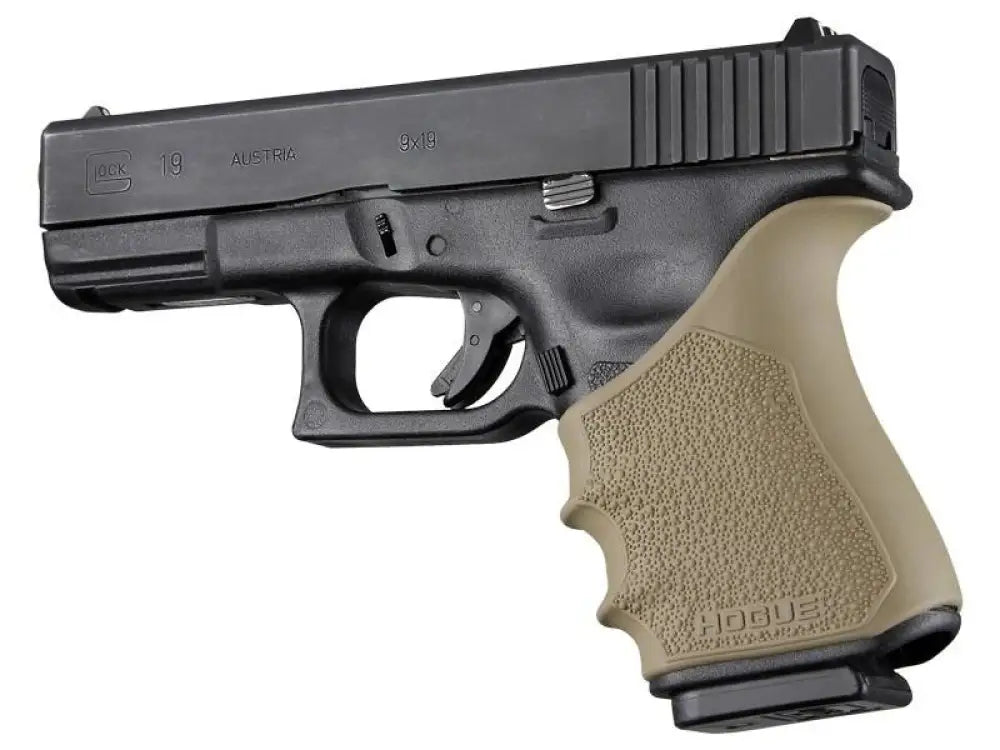 Hogue Grips Handall Beavertail Grip Sleeve Glock 19 Gen 3-4 Flat Dark Earth Buy at Faith and Freedom Outdoors