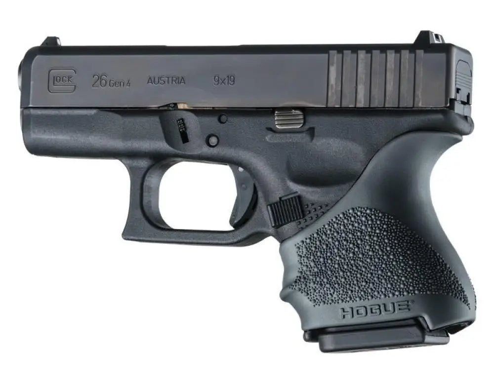 Hogue Grips Handall Beavertail Grip Sleeve Glock 26/27 Black Buy at Faith and Freedom Outdoors