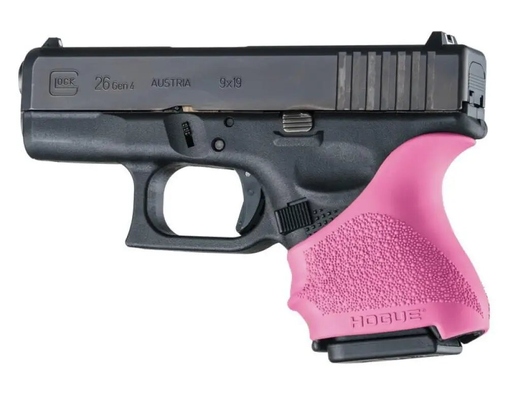 Hogue Grips Handall Beavertail Grip Sleeve Glock 26/27-pink Buy at Faith and Freedom Outdoors