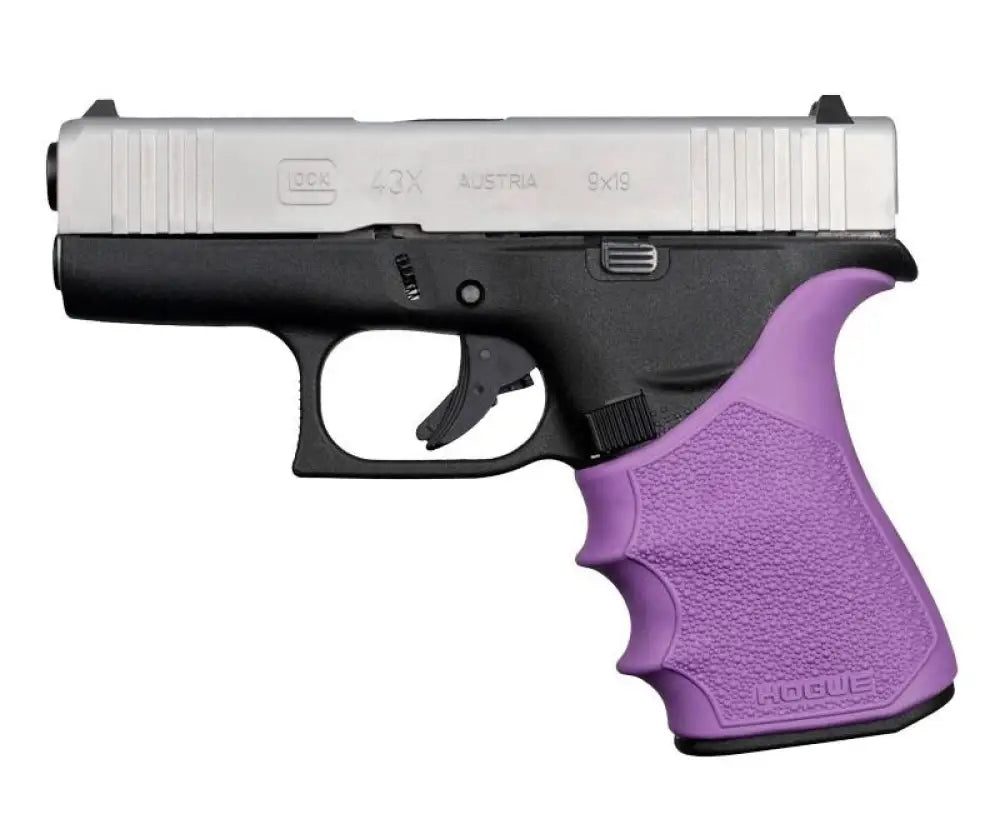Hogue Grips Handall Beavertail Grip Sleeve Glock 43x 48 - Purple Buy at Faith and Freedom Outdoors