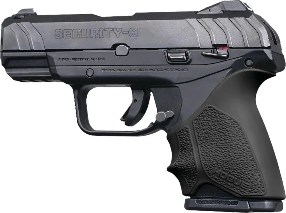 Hogue Grips Handall Beavertail Grip Sleeve Ruger Security 9 Compact - Black Buy at Faith and Freedom Outdoors