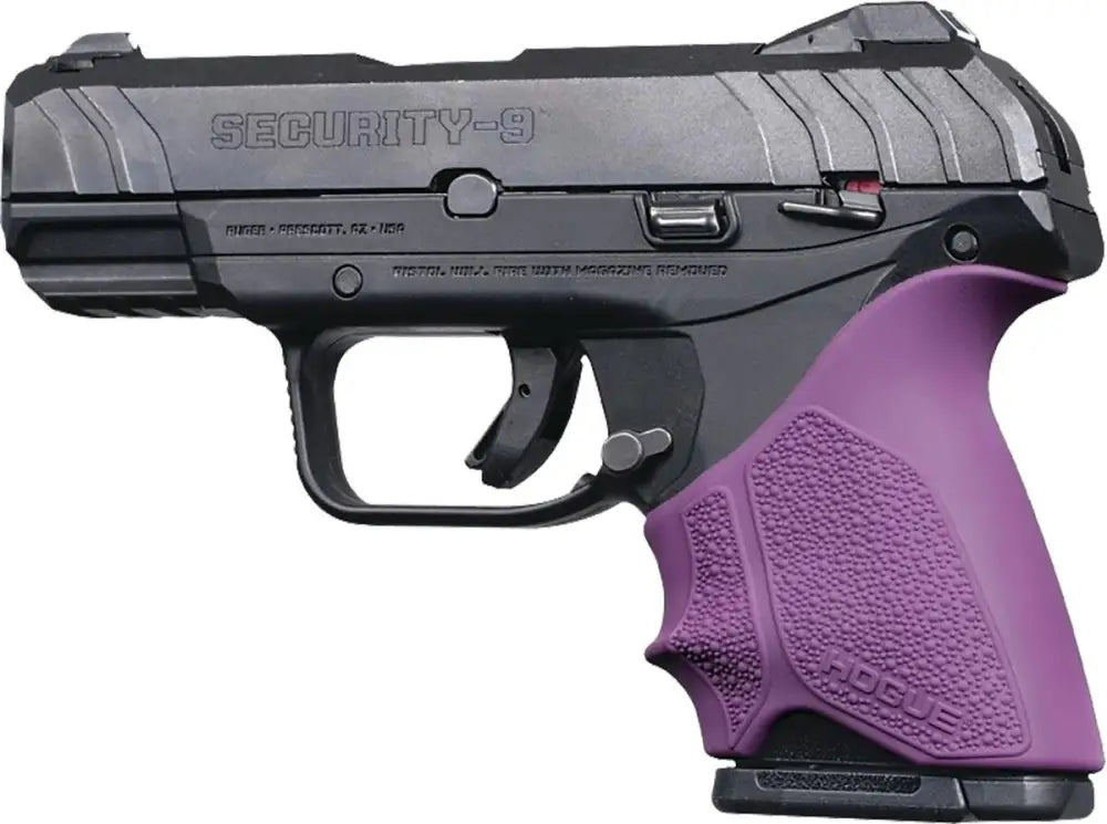 Hogue Grips Handall Beavertail Grip Sleeve Ruger Security 9 Compact - Purple Buy at Faith and Freedom Outdoors