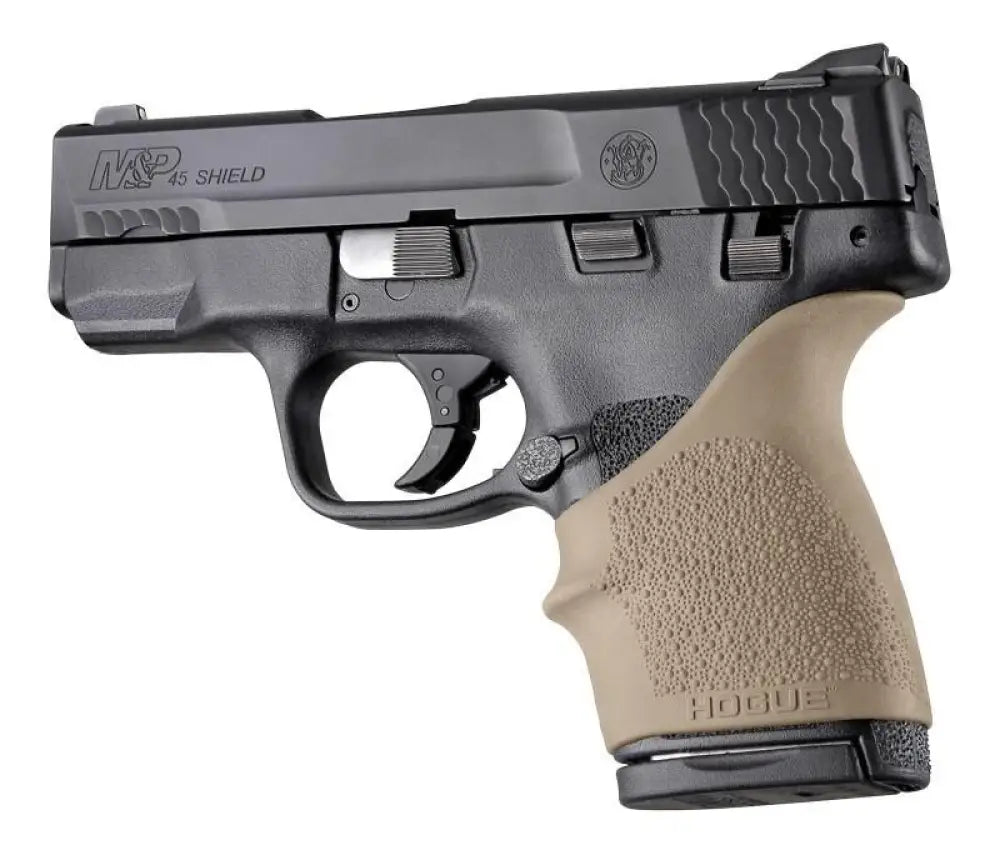 Hogue Grips Handall Beavertail Grip Sleeve S&w M&p Shield 45 Kahr P9/p40/cw9/cw40 Fde Buy at Faith and Freedom Outdoors