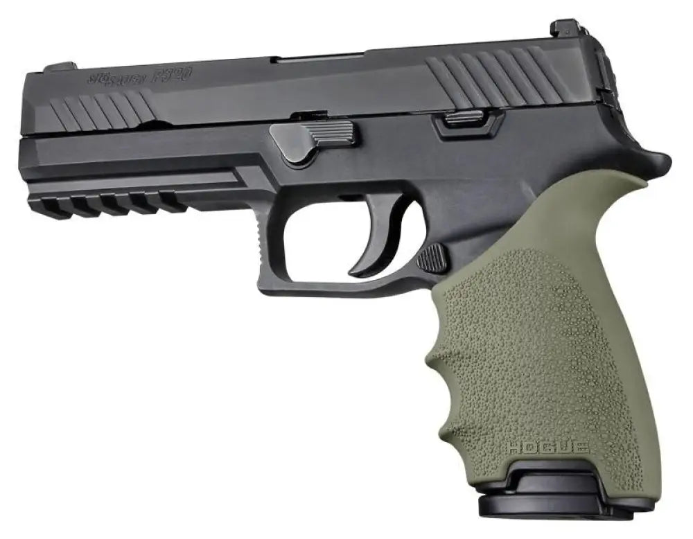Hogue Grips Handall Beavertail Grip Sleeve Sig Sauer P320 Od Green Buy at Faith and Freedom Outdoors