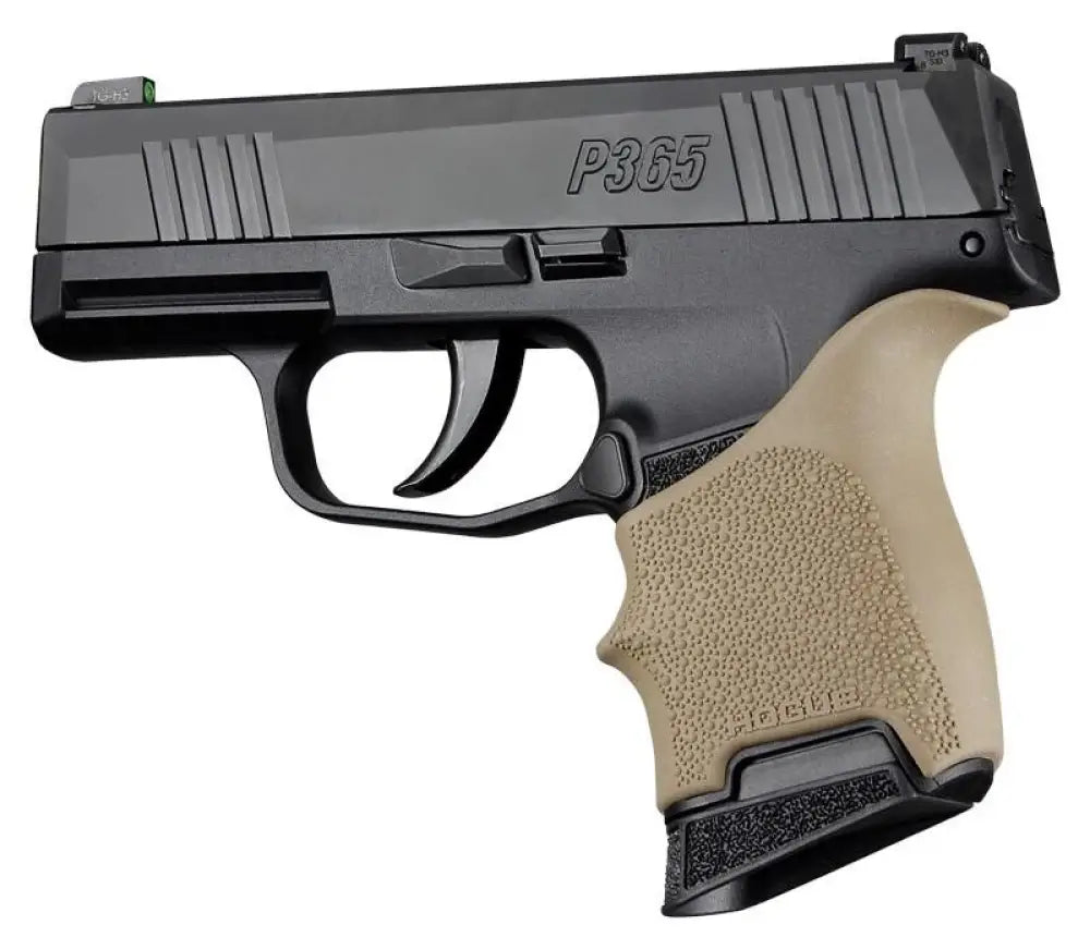 Hogue Grips Handall Beavertail Grip Sleeve Sig Sauer P365 Flat Dark Earth Buy at Faith and Freedom Outdoors