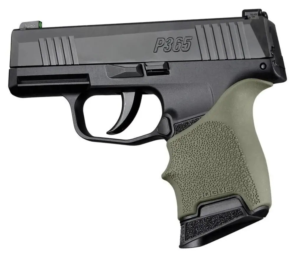 Hogue Grips Handall Beavertail Grip Sleeve Sig Sauer P365 Od Green Buy at Faith and Freedom Outdoors
