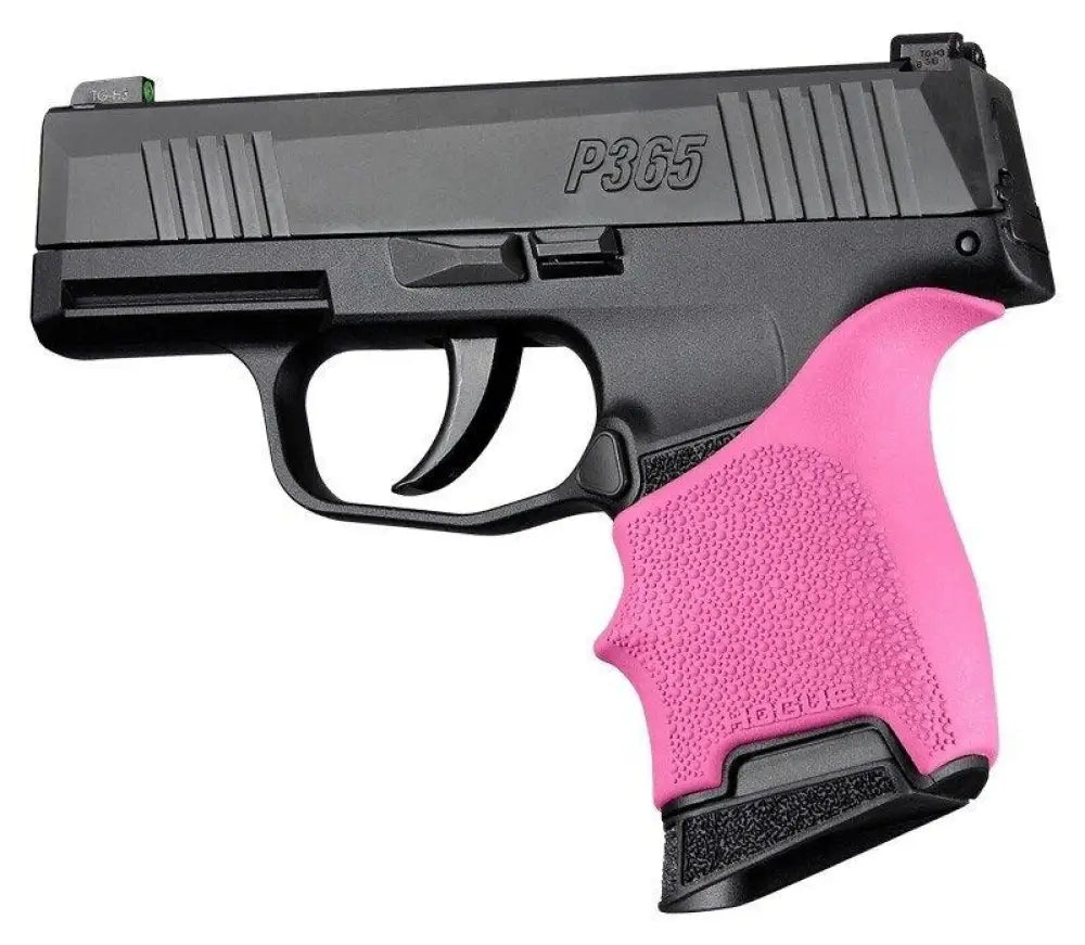 Hogue Grips Handall Beavertail Grip Sleeve Sig Sauer P365 Pink Buy at Faith and Freedom Outdoors