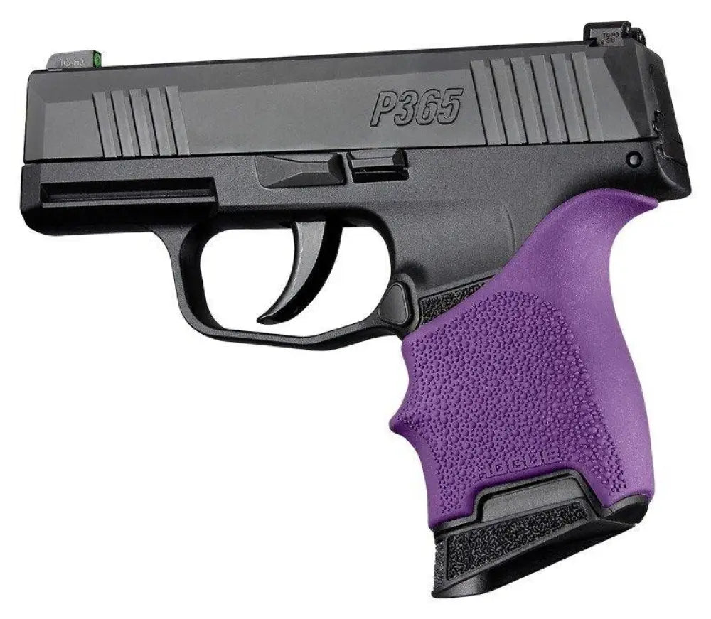 Hogue Grips Handall Beavertail Grip Sleeve Sig Sauer P365 Purple Buy at Faith and Freedom Outdoors
