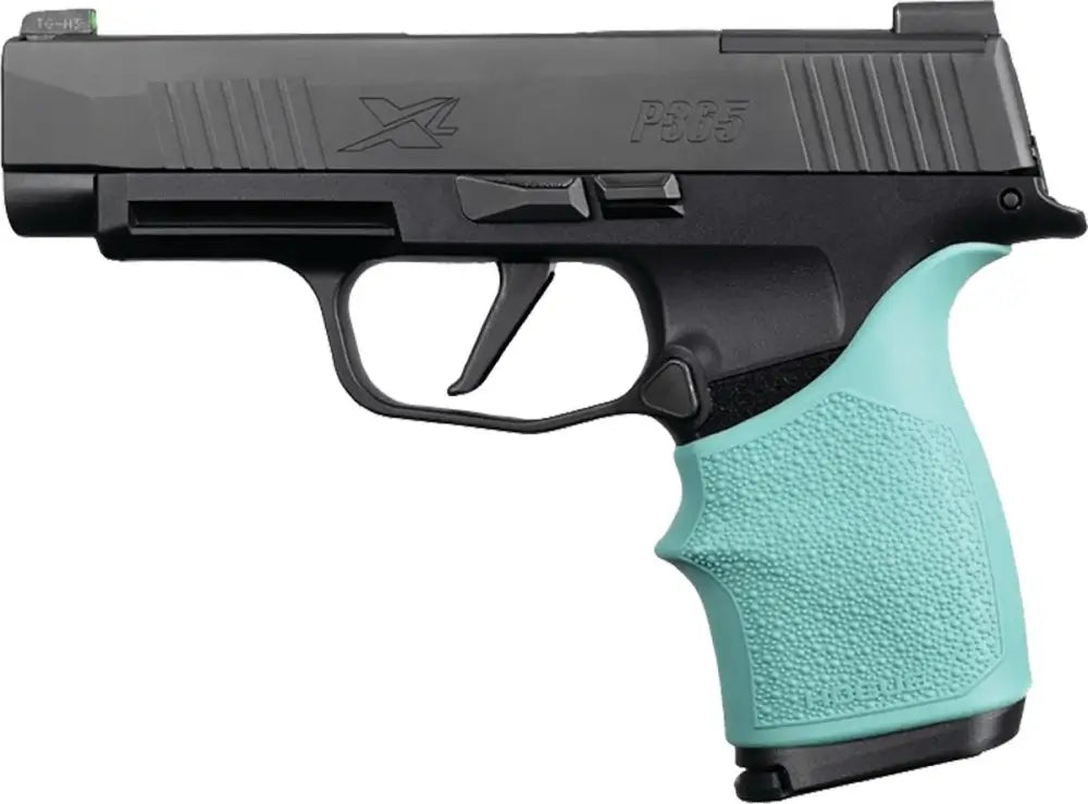 Hogue Grips Handall Beavertail Grip Sleeve Sig Sauer P365xl- Aqua Buy at Faith and Freedom Outdoors