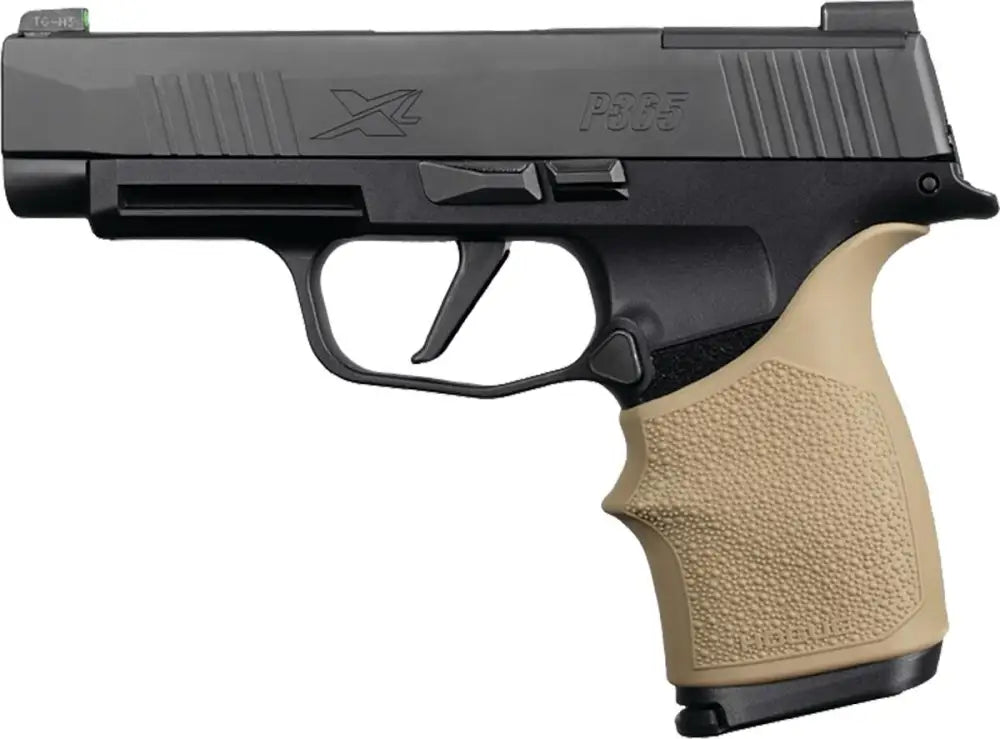 Hogue Grips Handall Beavertail Grip Sleeve Sig Sauer P365xl- Fde Buy at Faith and Freedom Outdoors
