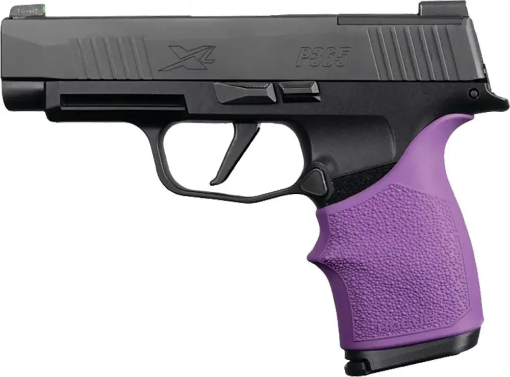 Hogue Grips Handall Beavertail Grip Sleeve Sig Sauer P365xl- Purple Buy at Faith and Freedom Outdoors