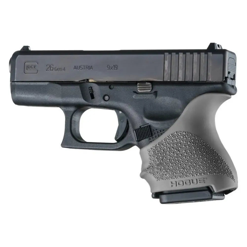 Hogue Grips Handall Beavertail Handgun Grip Sleeve for Glock 26/27 Slate Grey Buy at Faith and Freedom Outdoors