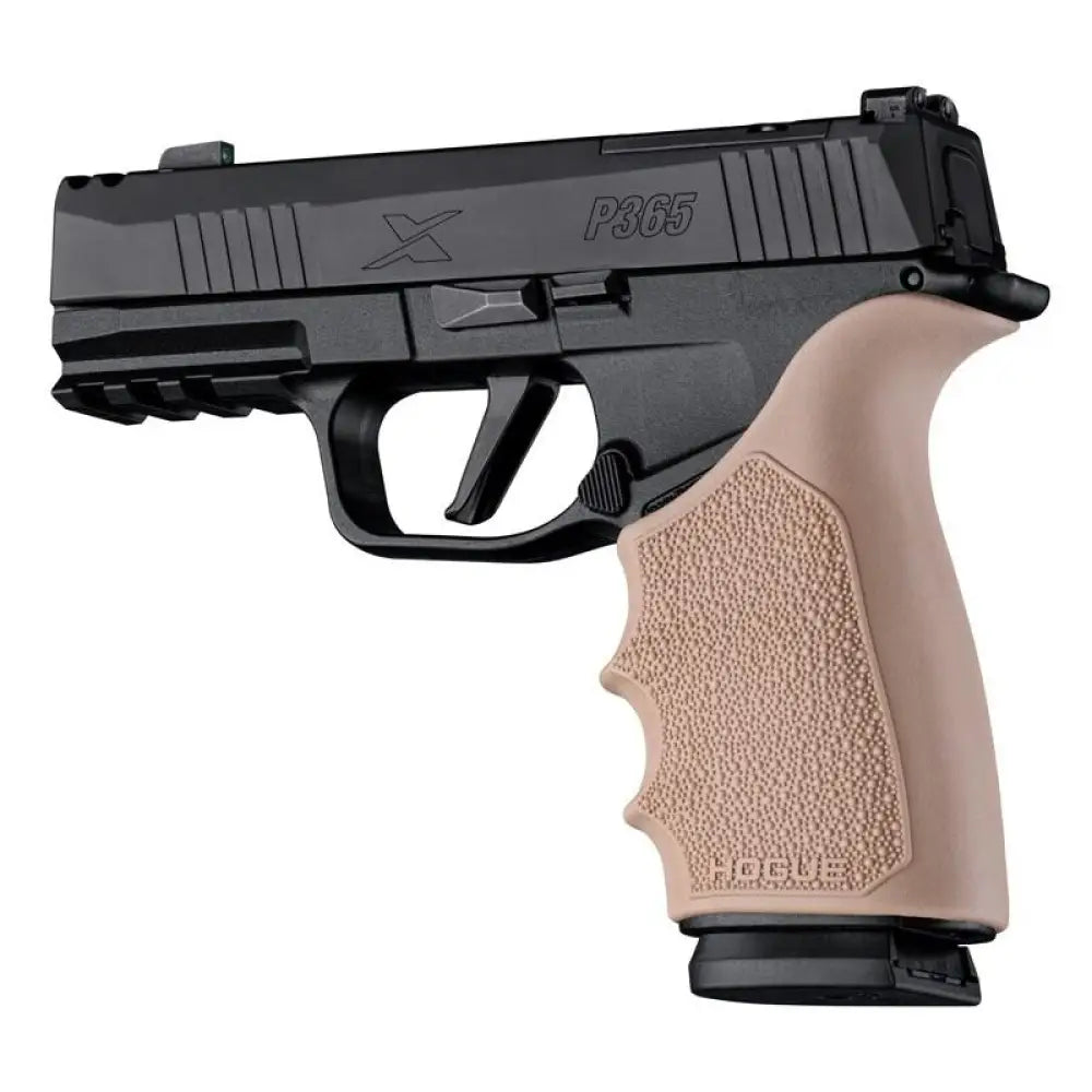 Hogue Grips Handall Beavertail Handgun Grip Sleeve for Sig Sauer P365 Xmacro Fde Buy at Faith and Freedom Outdoors