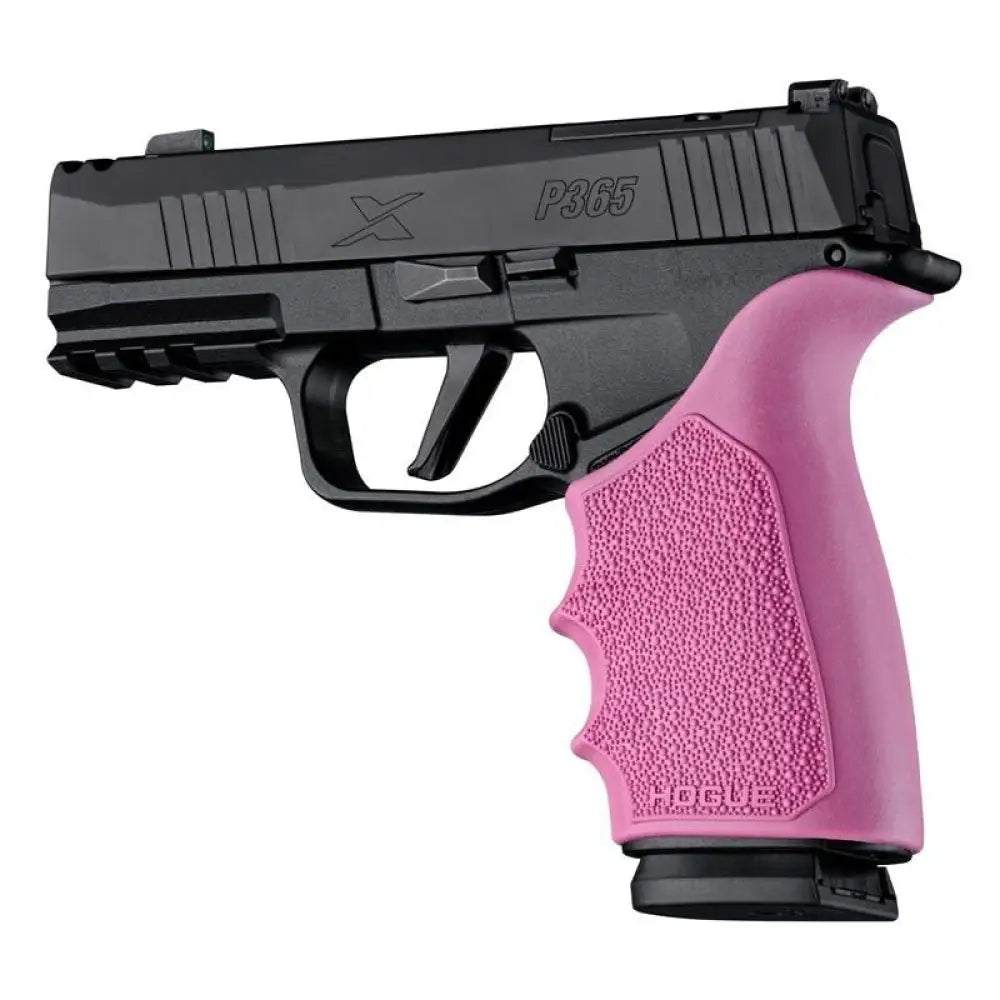 Hogue Grips Handall Beavertail Handgun Grip Sleeve for Sig Sauer P365 Xmacro Pink Buy at Faith and Freedom Outdoors