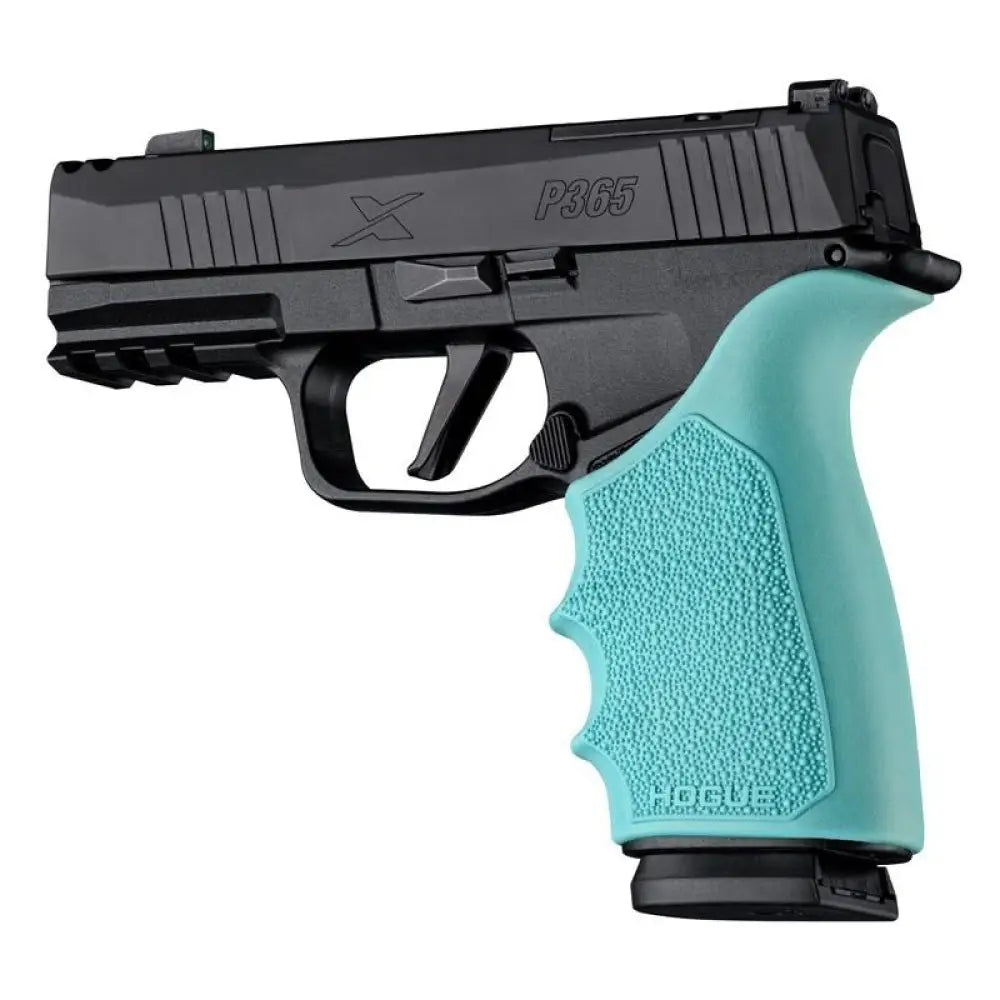Hogue Grips Handall Beavertail Handgun Grip Sleeve for Sig Sauer P365 Xmacro Aqua Buy at Faith and Freedom Outdoors