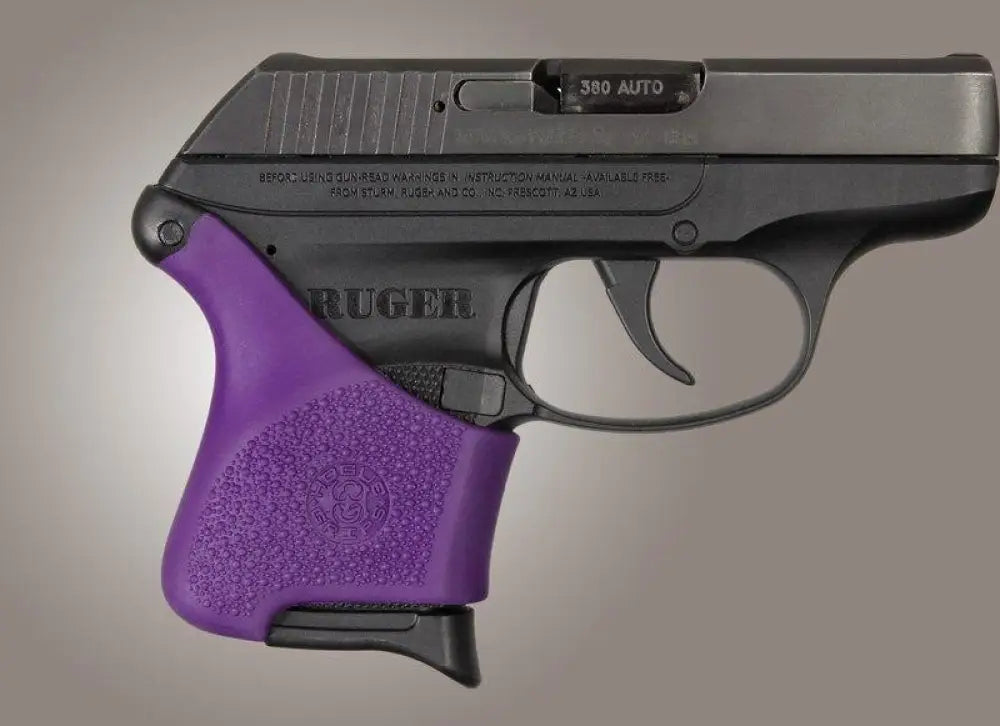 Hogue Grips Handall Hybrid Grip Sleeve Purple for Ruger Lcp Buy at Faith and Freedom Outdoors
