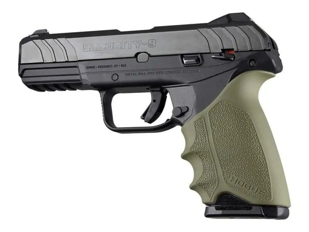 Hogue Grips Houge Handall Beavertail Grip Sleeve Ruger Security 9 Od Green Buy at Faith and Freedom Outdoors