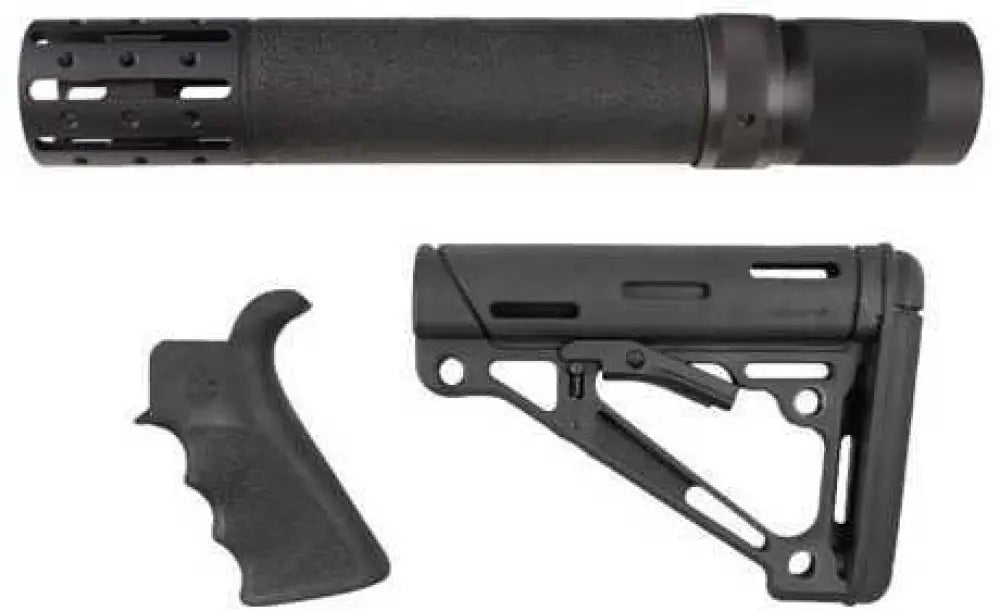 Hogue Grips Kit Black Finish Finger Groove Beavertail Grip,rifle Length Forend with Acc Overmolded Collapsible - 15078