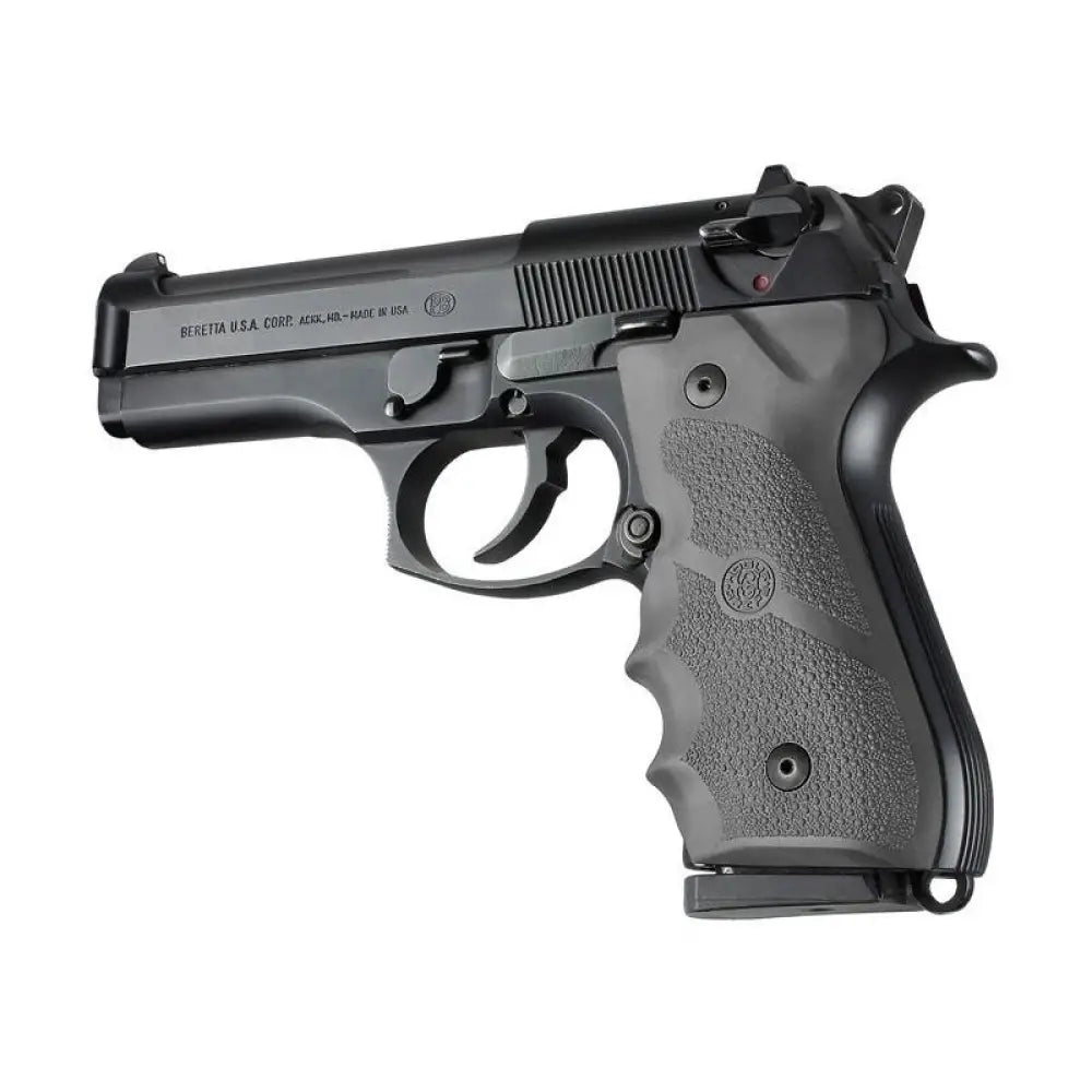 Hogue Grips Rubber Handgun with Finger Grooves Slate Grey for Beretta 92/96 Buy at Faith and Freedom Outdoors
