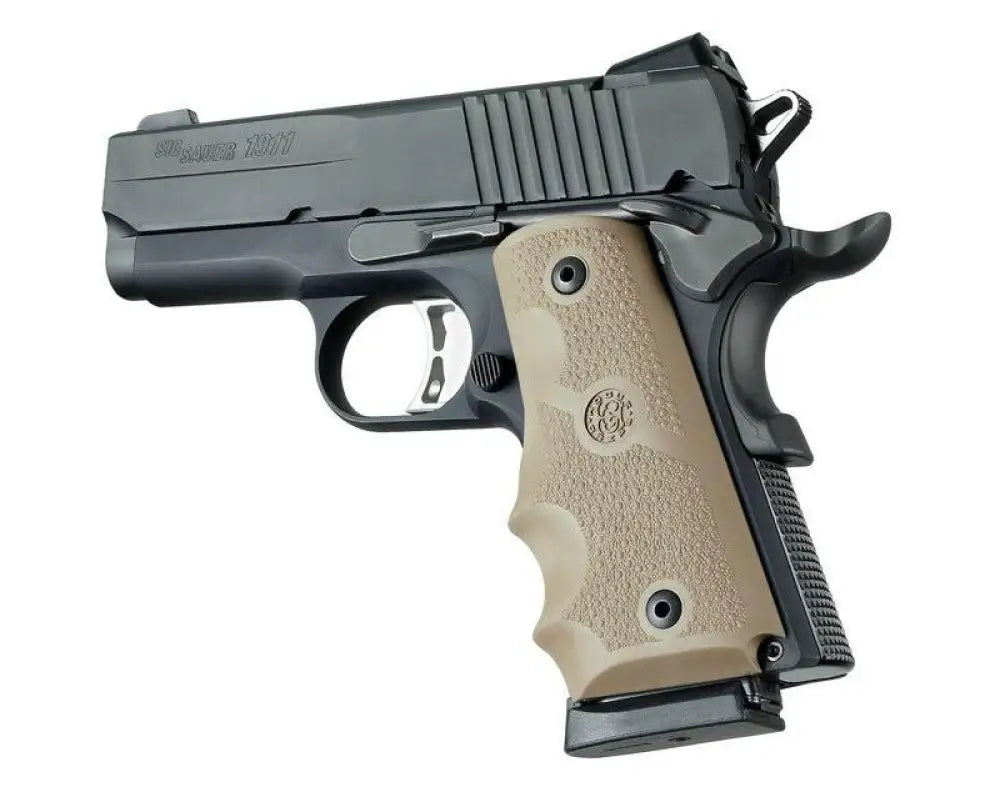 Hogue Grips Rubber Officer’s Flat Dark Earth with Fg Buy at Faith and Freedom Outdoors