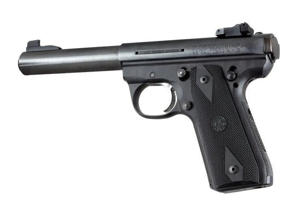 Hogue Grips Ruger 22/45 Rp Rubber Grip Panels Checkered with Diamonds Buy at Faith and Freedom Outdoors