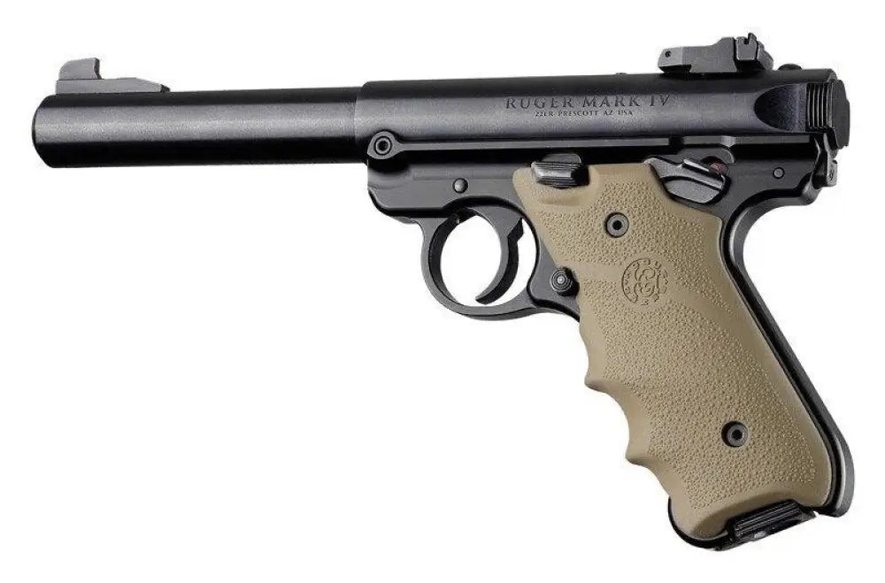 Hogue Grips Ruger Mkiv Rubber Grip with Finger Grooves Flat Dark Earth Buy at Faith and Freedom Outdoors